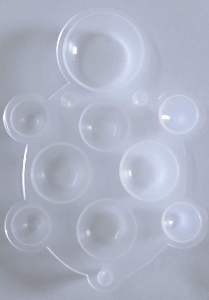 FIRST CLICK Painting Palettes for Art 301 no. 22X17 cm, Medium 16X9 cm & Flower Shaped 14X9.5 cm, Turtle Shape 13X9cm Palettes Set of 4 pcs Pure White Plastic - Image 4