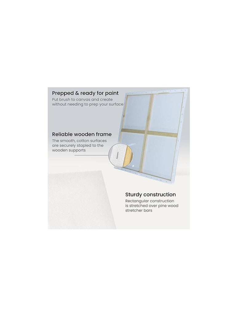 Painting Canvas Board Canvas Panel, 40x50cm Canvas Boards, Square Small Art Board for Oil Paint Blank|Artist Canvas primed with Acrylic Gesso|Suitable for Acrylic and Oil Painting Artist Canvas - Image 4