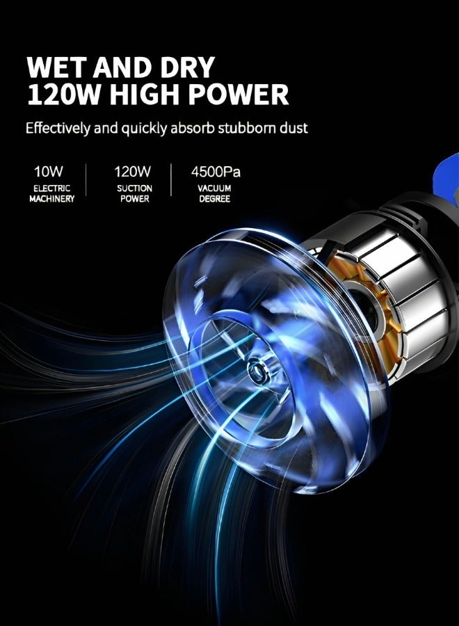 GROIC Portable Car Vacuum Cleaner,120W 4500pa High Power Wired Car Vacuum Cleaner,Auto Accessories Cleaning Tool Kit,Car Interior Detailing - Image 5