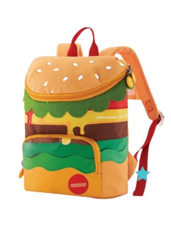 American Tourister 8.5 Litres Coodle 2.0 Burger Backpack with 2 compartment for Boys & Girls, Kids - Burger Brown - Image 2