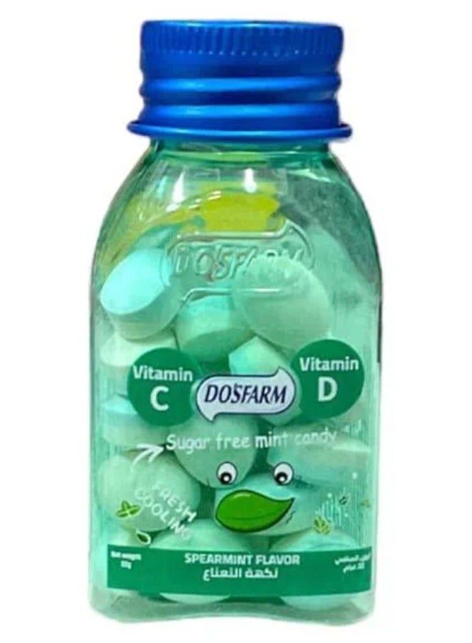 Vitamin C & D Sugar Free Mint Candy Spearmint Flavor 22 g