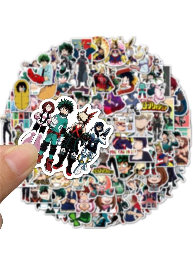 yongsheng 100 Pieces Of My Hero Academia Graffiti Stickers, 100 Pcs Hero Stickers Cute Stickers Anime Waterproof Vinyl Stickers for Water Bottles, Laptop  - Image 1