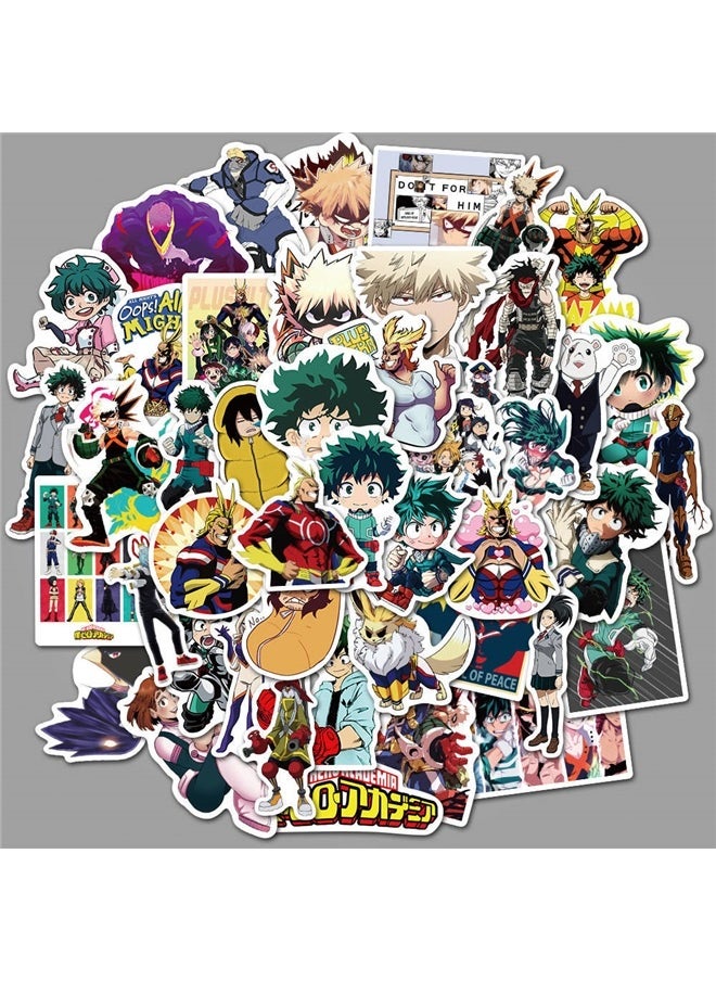 yongsheng 100 Pieces Of My Hero Academia Graffiti Stickers, 100 Pcs Hero Stickers Cute Stickers Anime Waterproof Vinyl Stickers for Water Bottles, Laptop  - Image 2