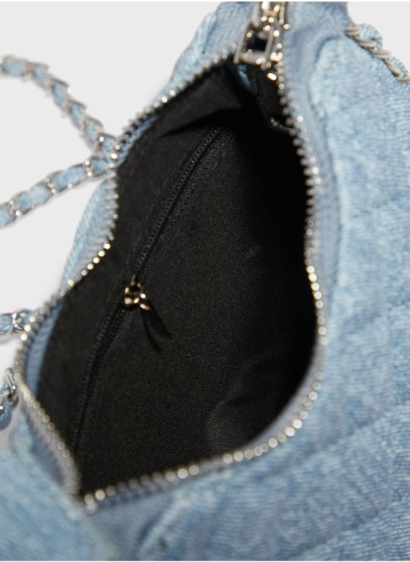 Ginger - Quilted Crossbody Bag With Chain - Image 1
