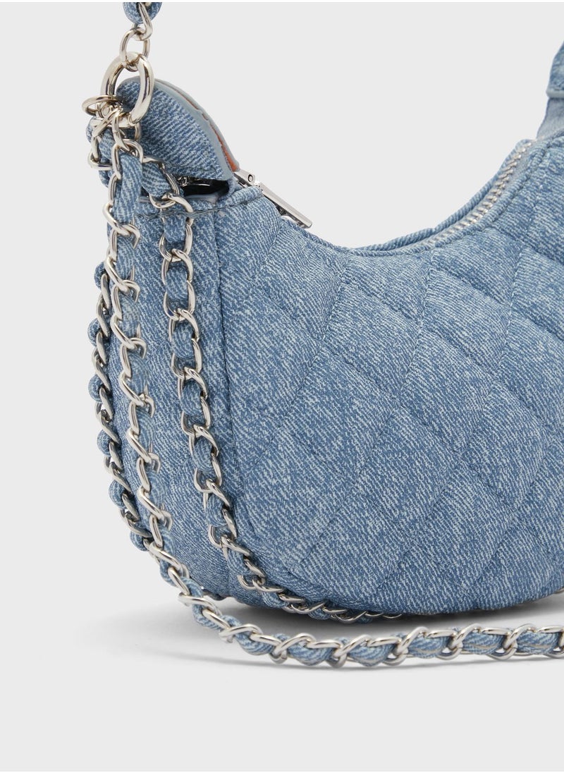 Ginger - Quilted Crossbody Bag With Chain - Image 1
