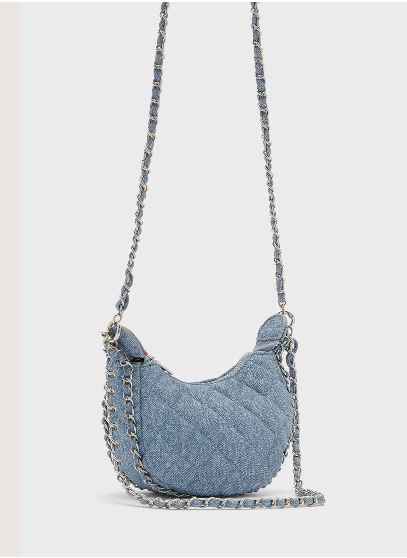Ginger - Quilted Crossbody Bag With Chain - Image 1