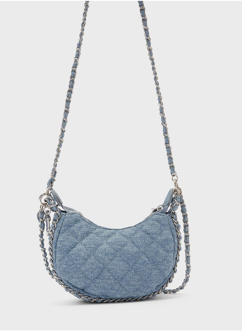 Ginger - Quilted Crossbody Bag With Chain - Image 1