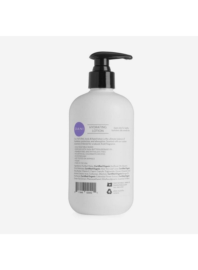 DANI Natural Hand & Body Lotion Naturals Calming Lemongrass Lavender Scented Aromatherapy Moisturizing Shea Butter & Aloe With Natural & Organic Ingredients 12 Ounce Bottle - Image 3