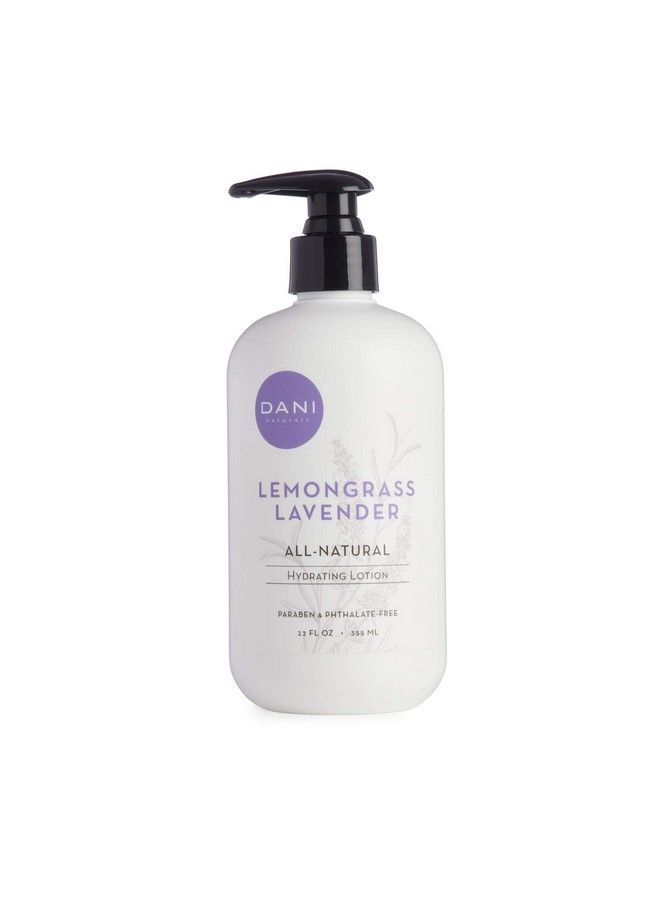 DANI Natural Hand & Body Lotion Naturals Calming Lemongrass Lavender Scented Aromatherapy Moisturizing Shea Butter & Aloe With Natural & Organic Ingredients 12 Ounce Bottle - Image 1