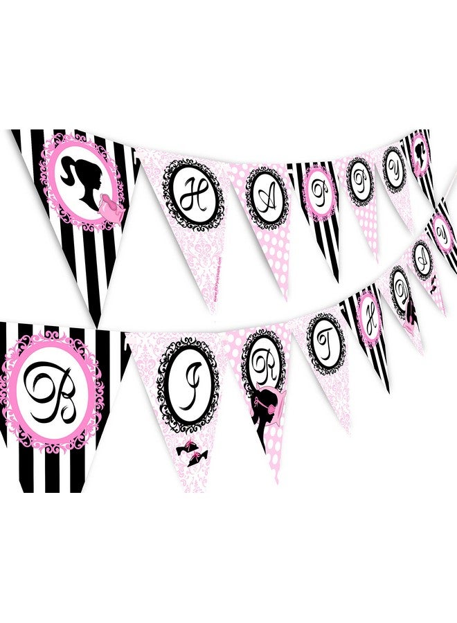 Pajama Glam Slumber Party Banner Slumber Party Supplies Slumber Party Decorations Glamour Girl Happy Birthday Banner Pennant