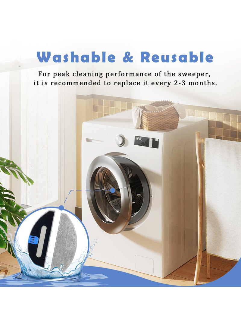 5 Pack i5 Replacement Mop Pads Washable and Reusable Mop Pads Premium Microfiber Mop Pads Replacement for iRobot Roomba Combo i5 i5+ j5 j5+ Robot Vacuum Cleaner Eco Friendly and Reusable - Image 5