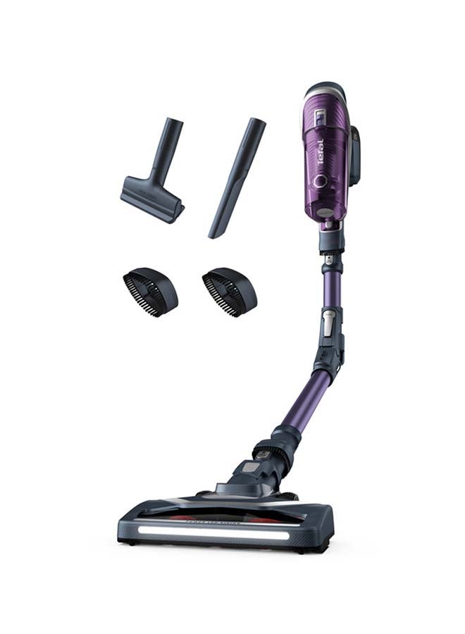Tefal X-Force Flex 8.60 Allergy Kit, Cordless Vacuum Cleaner, Extreme Power, 185W, 22V Removable Battery, Up to 45 Minutes, Flex Technology, LED Lights 185 W TY9639HO Purple - Image 1