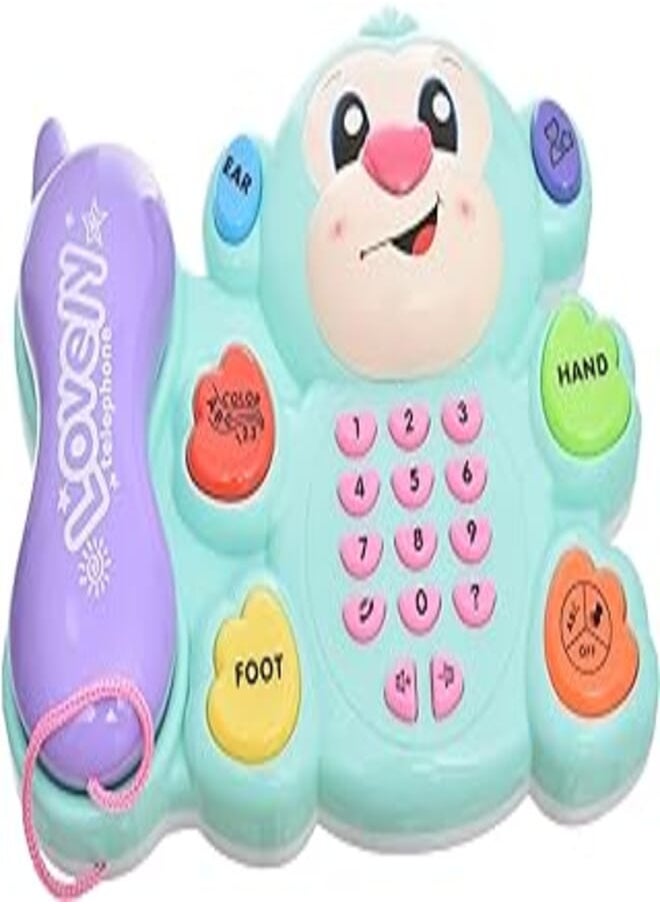 Generic - Plastic Monkey Phone Containing Amazing Music With Light Nose And Keys Multi Function Add More Funny For Children - Multi Color - Image 1