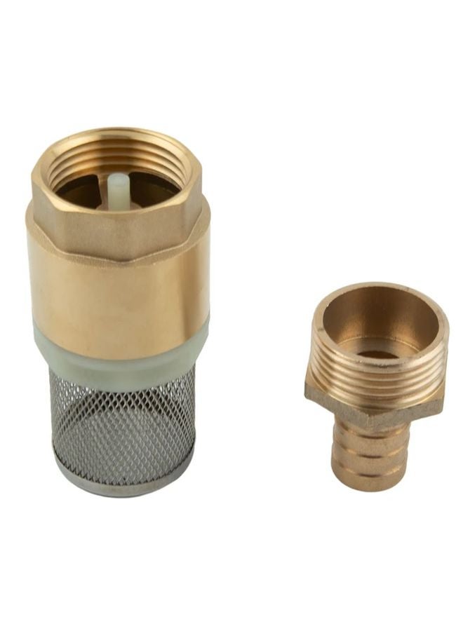 1 Inch Copper Water Pump Inlet Filter Screen With Check Valve 25mm - Image 5