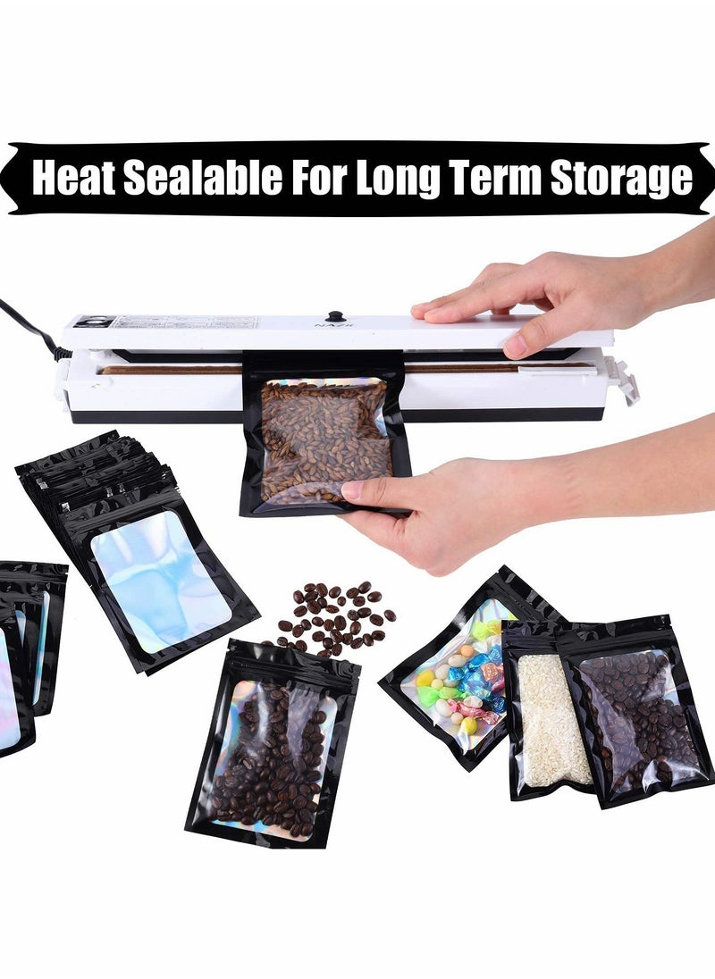 KASTWAVE - Resealable Smell Proof Bags Foil Pouch Bag Flat Bag(Black, 7*10cm, 100 Pieces) - Image 1