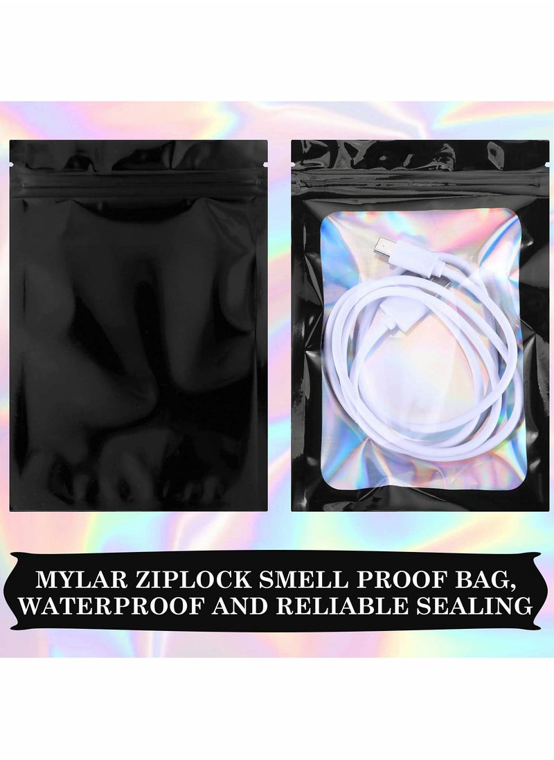 KASTWAVE - Resealable Smell Proof Bags Foil Pouch Bag Flat Bag(Black, 7*10cm, 100 Pieces) - Image 1