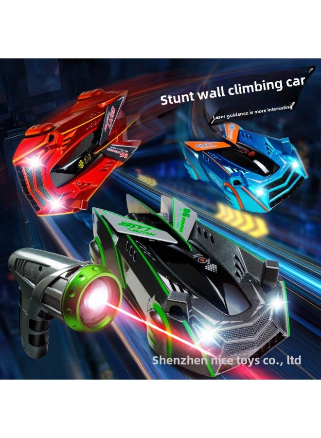 إسكدنيا Tiktok's Same Style Children's Light-chasing Wall Climbing Car Infrared Induction Special Effects Rechargeable Four-wheel Drive Drift Remote Control Car Toy-Color:Chasing Light Wall Climbing Car 【re - Image 2