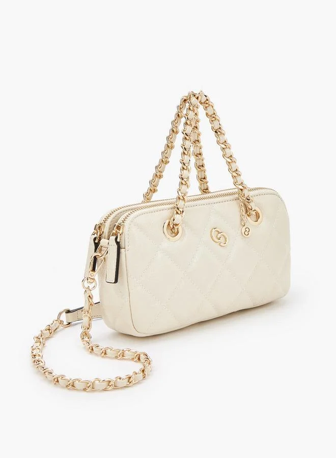 سيليست Quilted Crossbody Bag with Chain Accent Strap