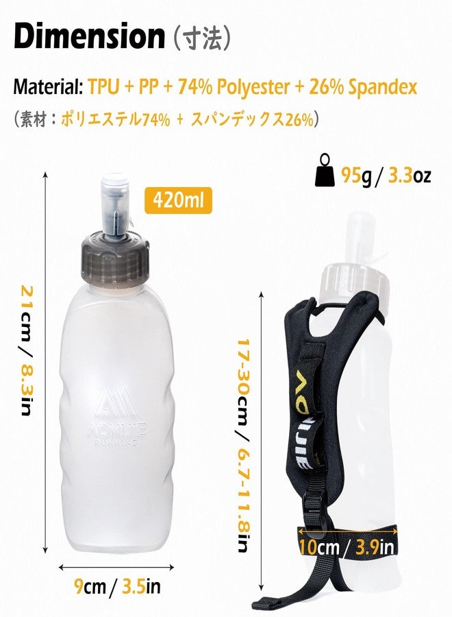 TRIWONDER Running Handheld Water Bottle 14.7oz BPA-Free Hydration Bottle for Running, Marathons & Walking - Image 2