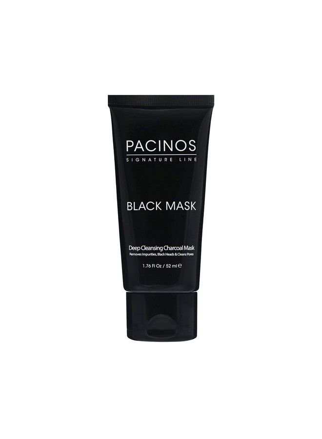 Pacinos Black Mask Deep Cleansing Activated Charcoal Mask Removes Impurities Blackheads & Cleans Pores 1.76 Fl. Oz. - Image 2