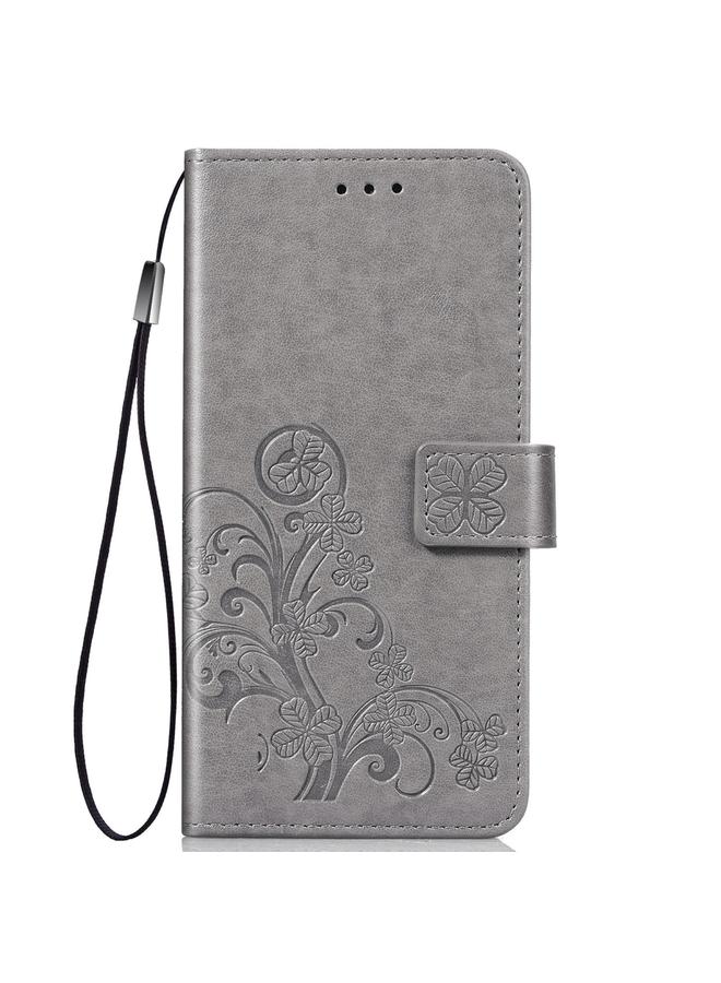 S-TOP Case For Huawei P40 Pro Four-leaf Clasp Embossed Buckle Mobile Phone Protection Leather Case with Lanyard & Card Slot & Wallet & Bracket Function - Image 2