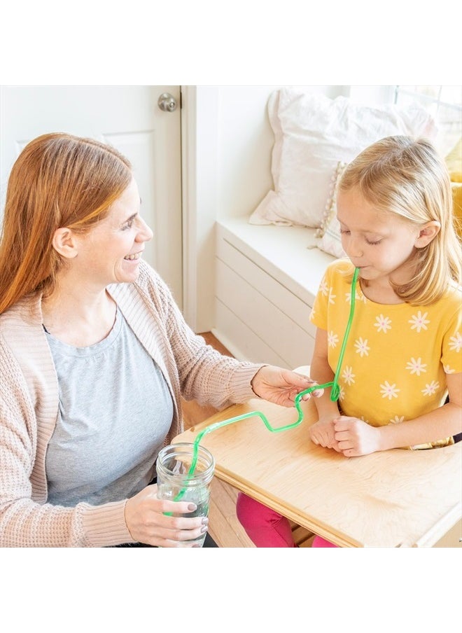 TalkTools Premium Drinking Crazy Straws - Fun Drinking Straws Silly Colorful Drinking Straws Crazy Straws For Kids Colorful Reusable Swirly Twisty Loop Straws For Party - 17pack  - Image 4