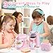 Play Kitchen Appliances Toys Kids Kitchen Playset Accessories Pretend Play Toy Sets with Coffee Maker Mixer Toaster with Realistic Lights Sounds Gifts for Toddler Girls Ages 2 3 4 5 6 7 - Image 4