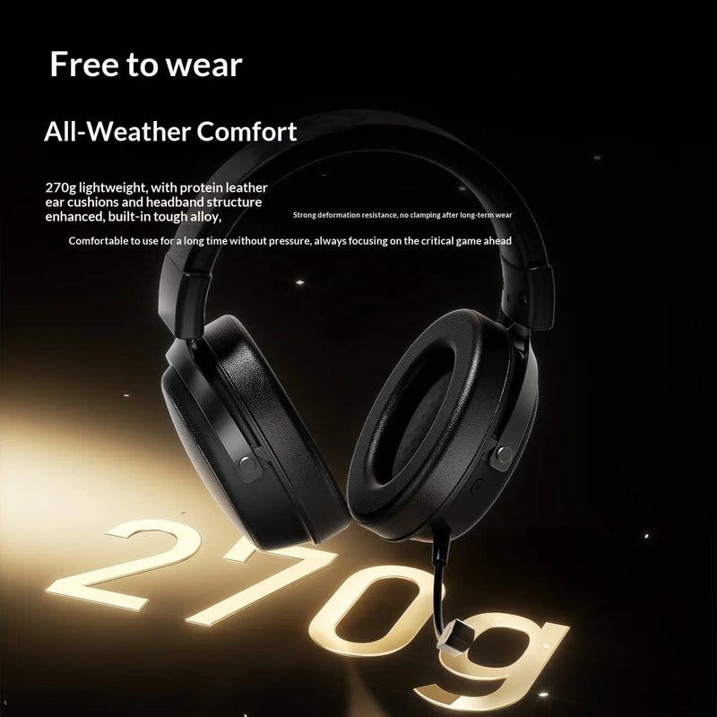 اي تي كي سماعة لاسلكية ATK Neptune N9 Wireless Gaming Headset, Over-Ear, Noise-Canceling, Mic, Four Modes, Long Battery Life, for PC - Image 3