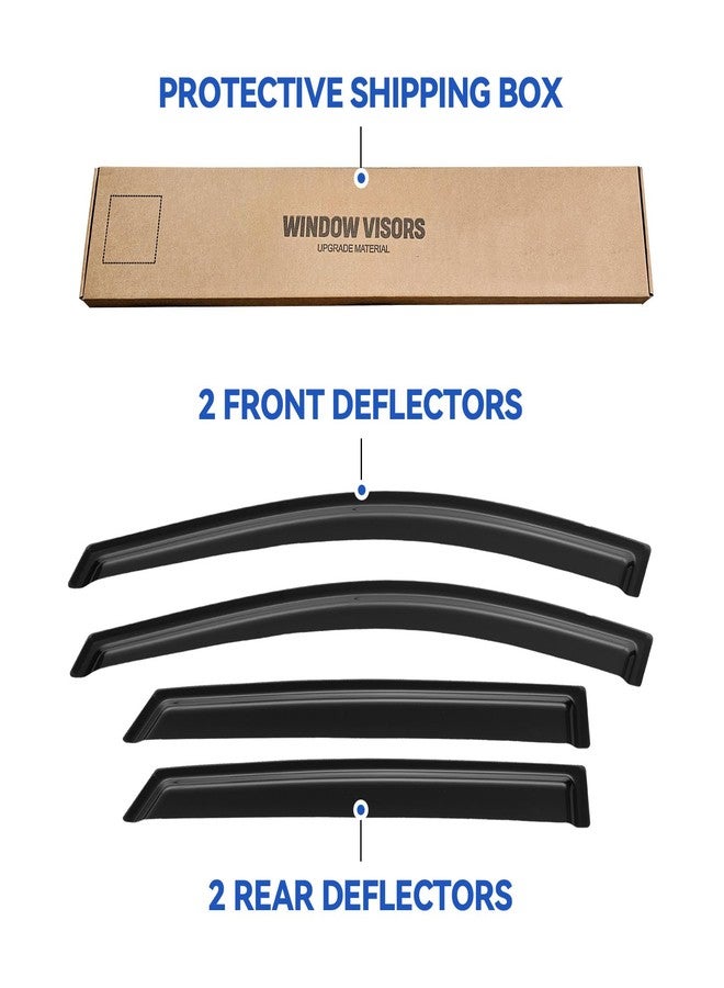 YQAUTEC Window Visors Rain Guards for 2010 2011 2012 2013 2014 2015 Hyundai Tucson, Out-Channel Window Vent Wind Deflectors Visors Shades for 10-15 Tucson - Image 5