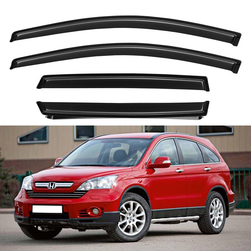 Window Visors Rain Guards for 2007 2008 2009 2010 2011 Honda CRV OutChannel Window Vent Wind Deflectors Visors Shades for 0711 CRV SUV
