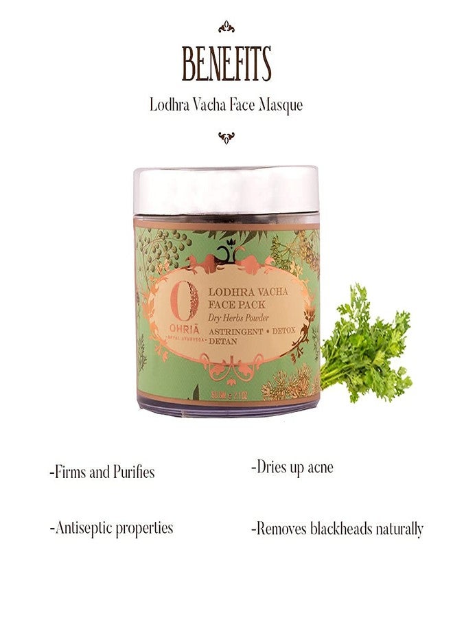 OHRIA Ayurveda Papya & Yogurt Facial Cleanser and Lodhra Varcha Face Pack Sample Combo Pack - Image 4