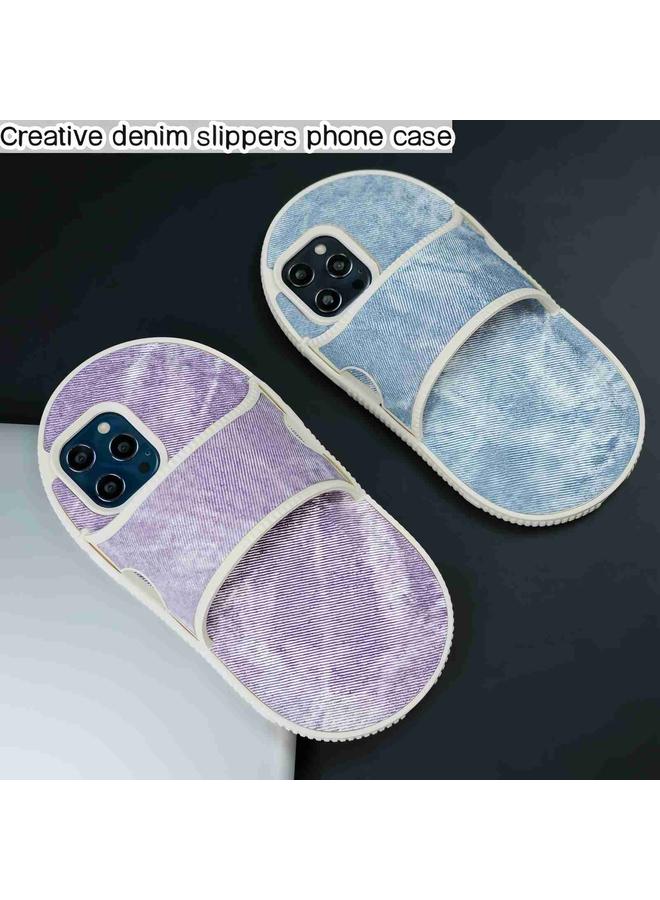 اس-توب جراب لهاتف iPhone 14 بتصميم حذاء جينز إبداعي من مادة TPU - Image 2