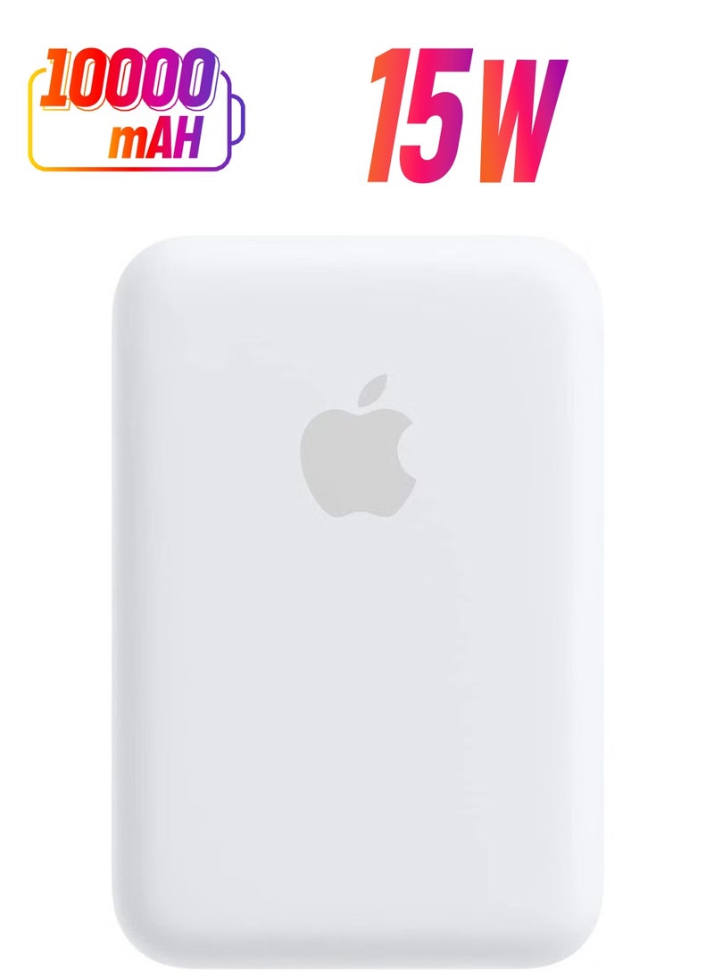 Generic - MagSafe Wireless Power Bank for iPhone 16 Pro – 10,000mAh Portable Charger in White - Image 1