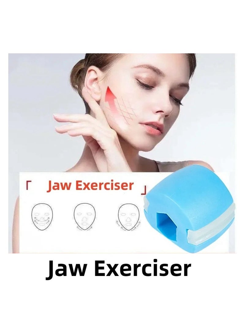 3Pcs Jawline Exerciser, Facial Silicone Jawline Exerciser for Women and Men（Red, Black, Blue）
