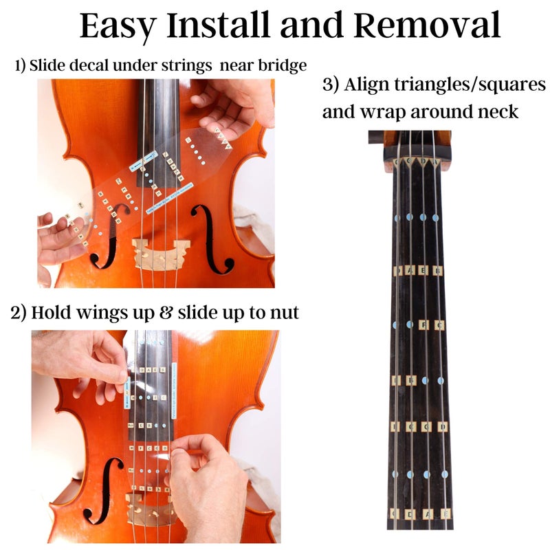 FFG NOTE THE DIFFERENCE Fantastic Finger Guide for Cellos | Stringed Musical Instruments | Fingerboard and Fretboard Stickers for Learning All Notes | Kids/Adult Beginner Cello Finger Guide | 3/4 Size - Image 3