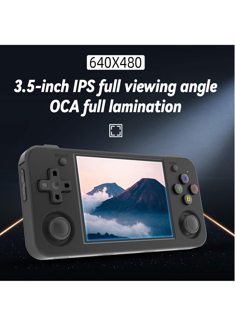 ANBERNIC  RG35XX H Retro Handheld Game Console, 3.5 Inch IPS Screen Linux System Built-in 64G TF Card 5528 Games Support HDMI TV Output 5G WiFi Bluetooth 4.2 (Black)  - Image 3