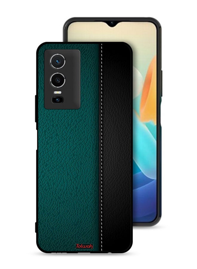 Tolwak Vivo Y76 5G Protective Case Cover Leather Pattern - Image 1