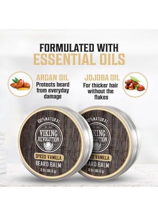 Spiced Vanilla Beard Balm - Beard Butter With Argan Oil, Beard Softener For Men With Jojoba Oil - Beard Moisturizer For Men With Beeswax - Beard Wax For Men (2Oz, 2 Pack) - pzsku/ZEA8CE935263EC9715AB8Z/45/_/1734183223/bd6721ae-66fa-4d88-9af4-9b2cc8111f65