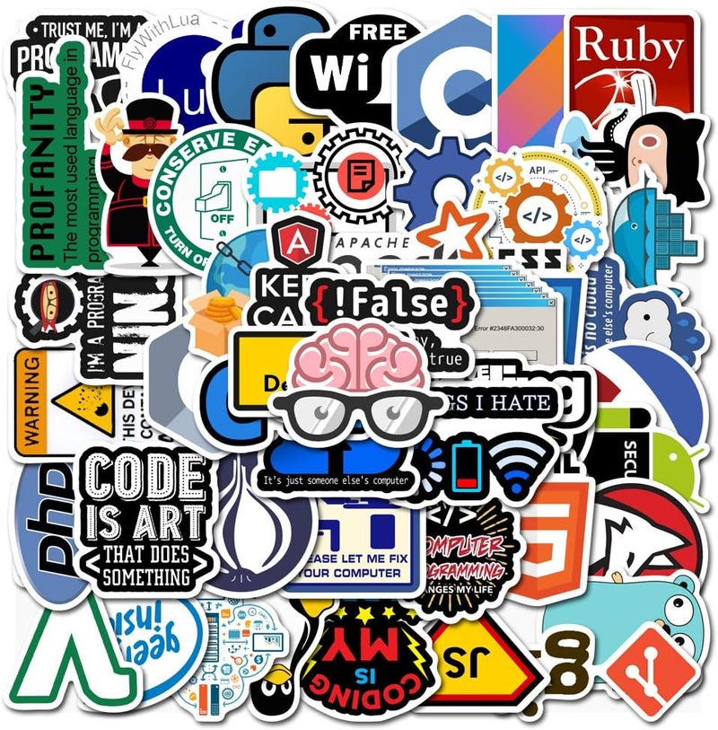 Tuqiso Programming Stickers for Developers, Coders, Programmers, Hackers, Geeks, and Engineers,Developper Stickers for Laptop (50 pcs) - Image 2