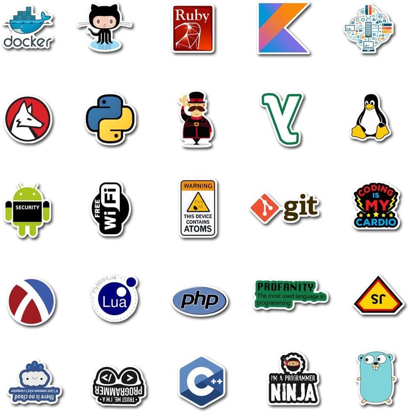 Tuqiso Programming Stickers for Developers, Coders, Programmers, Hackers, Geeks, and Engineers,Developper Stickers for Laptop (50 pcs) - Image 5