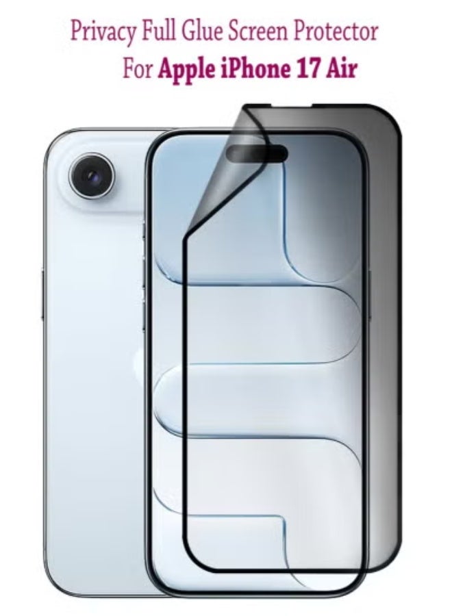 TIGER Nano Ceramic Anti-Fingerprint Matte Privacy Screen Protector for iPhone 17 Air – Edge-to-Edge 9H Tempered Glass with Blue Light Filter, Anti-Spy Privacy Protection, Scratch Resistance, HD Clarity, Eye Comfort, and Bubble-Free Installation – Black - Image 1