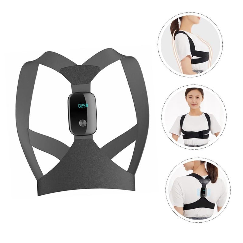 Abaodam Smart Adjustable Hunchback Corrector Back Brace With Shoulder Support Belt For Adults Black Posture Trainer For Upper Back Alignment - Image 5