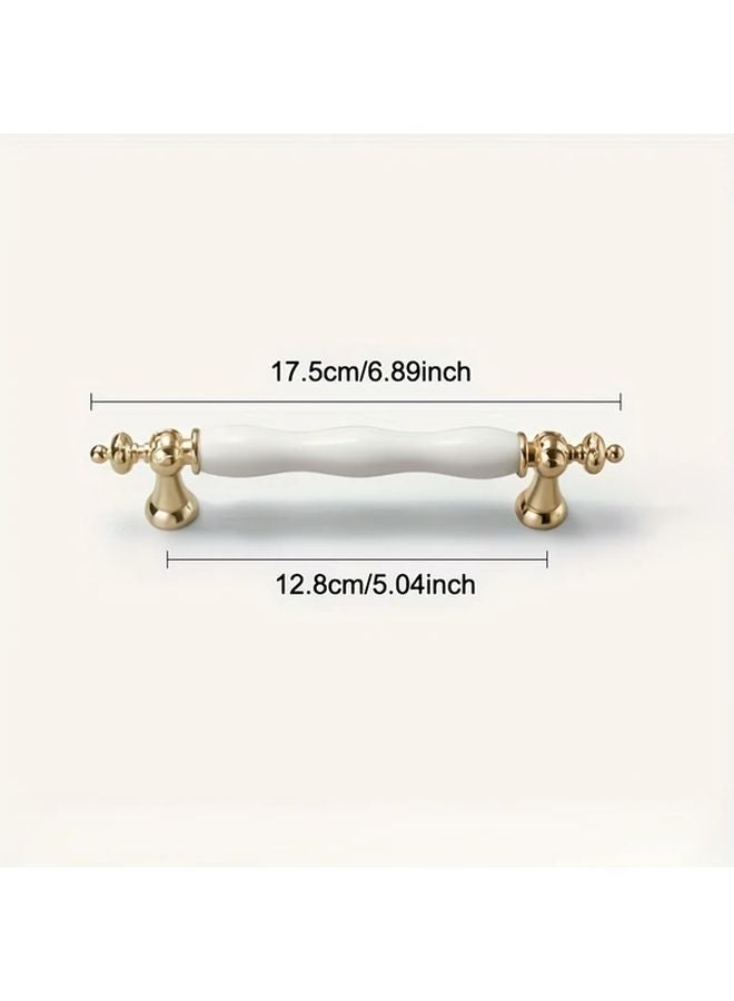 4pcs White Ceramic Cabinet Handles Modern Minimalist Kitchen Drawer Pulls Spherical Cover - Image 5