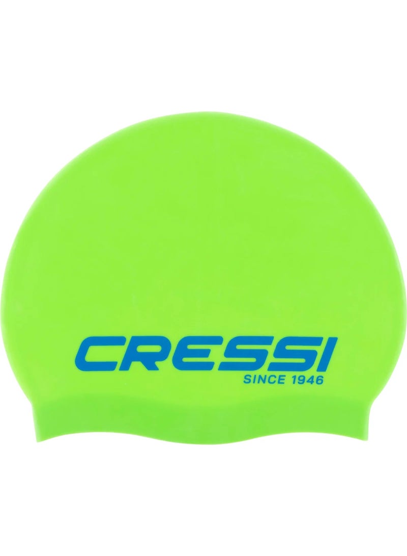 Cressi Ricky JR Swim Cap Lime - Image 1