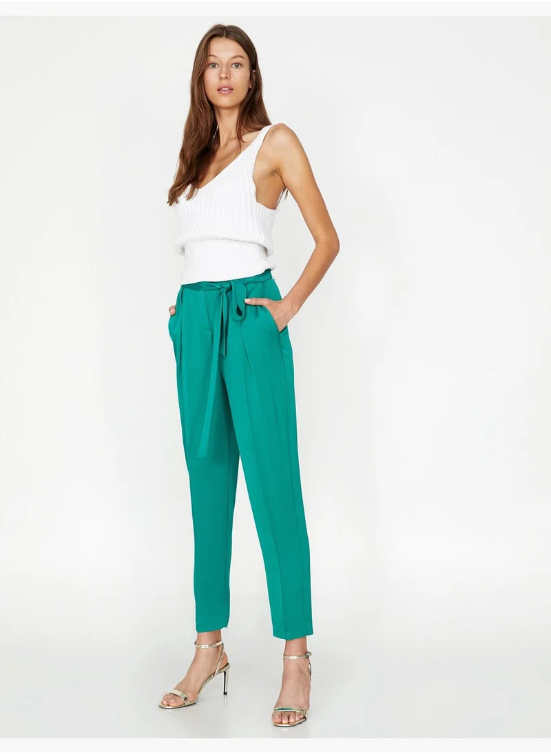 KOTON Tie Waist Trousers