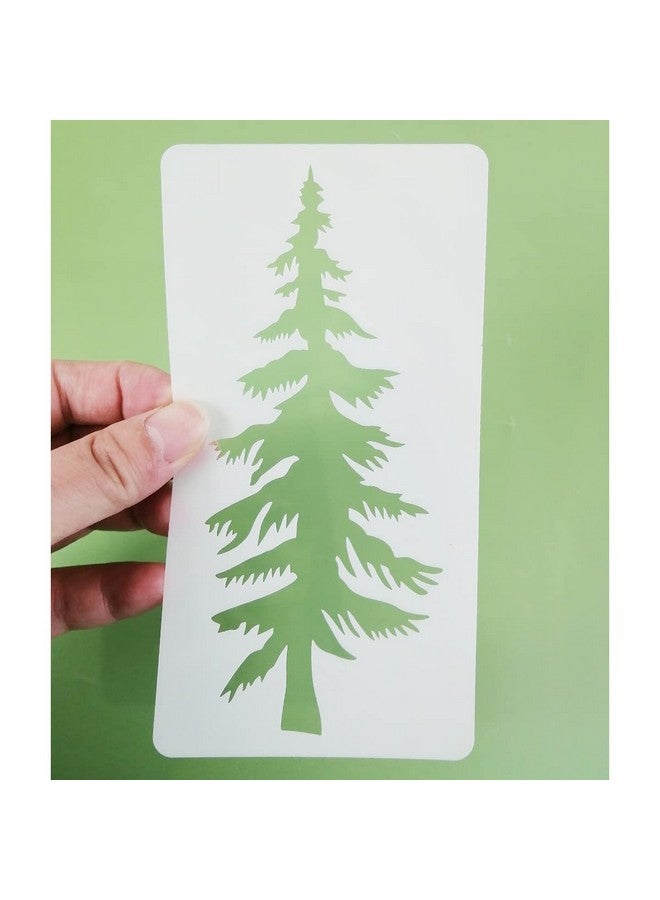 CODOHI 15 Pcs Trees Stencils, Pine Fir Cypress Cedar 3"X6", Christmas Trees Forest Stencils For Painting, Reusable Tree Templates For Window Wood Wall Canvas Holiday Decor - Image 3