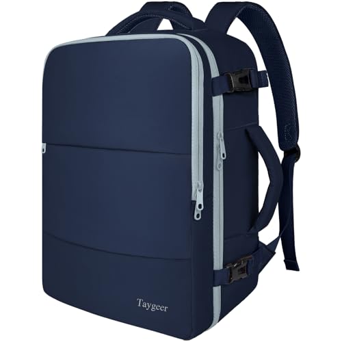 Taygeer Personal Item Backpack for Women, 35L Travel Backpack with Laptop Compartment & Water Bottle Pocket, Lightweight Work Back pack for Weekend Business, Gifts, Ink Blue - Image 1