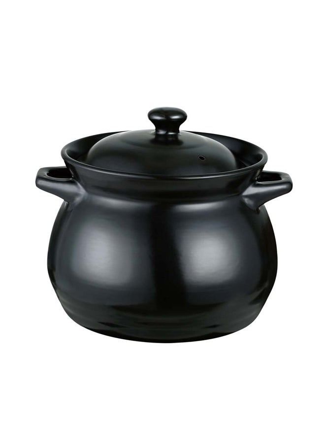 AL SANIDI Heat pottery pot, Thermal pottery pot, Black, capacity 3.3 L Size 18 Cm  - Image 1