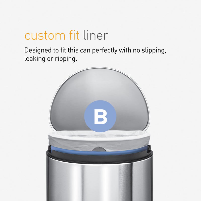 سيمبل هيومان رمز البسيط البسيط B 150 عدًا من حقائب القمامة الرباطية المخصصة المخصصة في حزم موزع 6 لتر / 1.6 جالون أبيض - Image 4