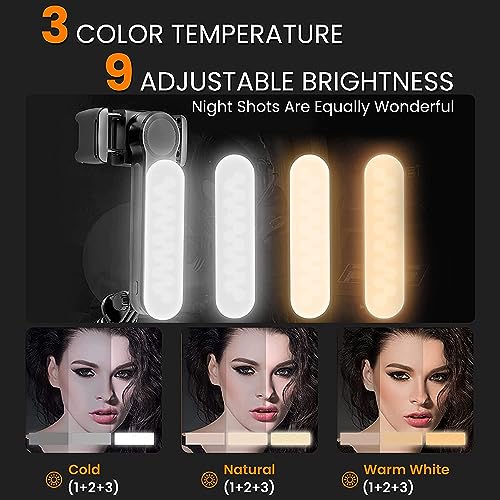 Hold Up Gimbal selfie with led fill light for phones Anti Shake 1-Axis Gimbal Stabilizer with 360° Rotation with Bluetooth Remote Auto Balance for Vlog for YouTube Live Video Recording with Mobile App - Image 3